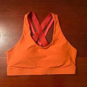 Old Navy Medium Support Cross-Strap Sports Bra, Orange/Pink